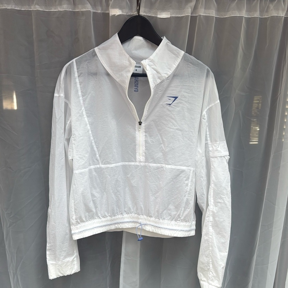 Gymshark White Zip-Up Jacket